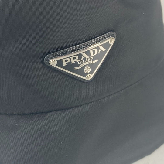 PRADA hat 2HC137 Nylon black Triangle With logo Three Stripes adidas adidas collaboration unisex(Unisex) S Used Authentic