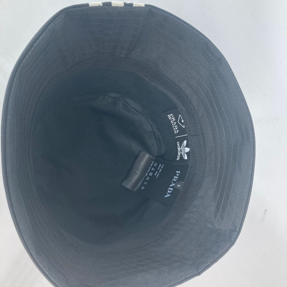PRADA hat 2HC137 Nylon black Triangle With logo Three Stripes adidas adidas collaboration unisex(Unisex) S Used Authentic