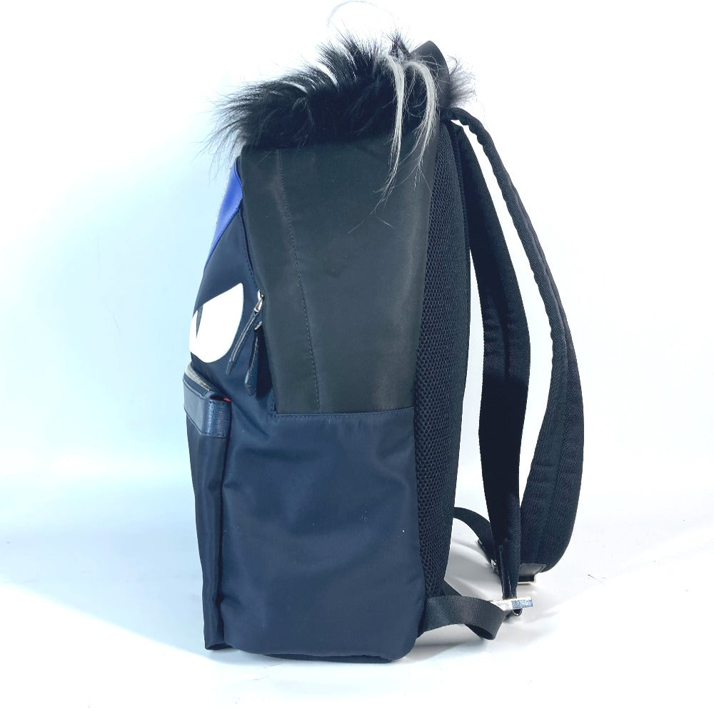 FENDI Backpack 7VZ012 Nylon Navy Bag Monster Bugs unisex(Unisex) Used Authentic