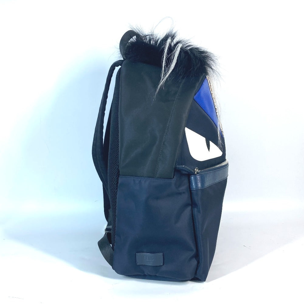 FENDI Backpack 7VZ012 Nylon Navy Bag Monster Bugs unisex(Unisex) Used Authentic