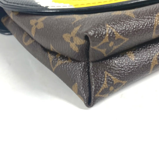 LOUIS VUITTON Shoulder Bag M43532 Monogram Canvas, Epi Leather black Epi Monogram Kansai Yamamoto pochette kabuki mask Women Used Authentic