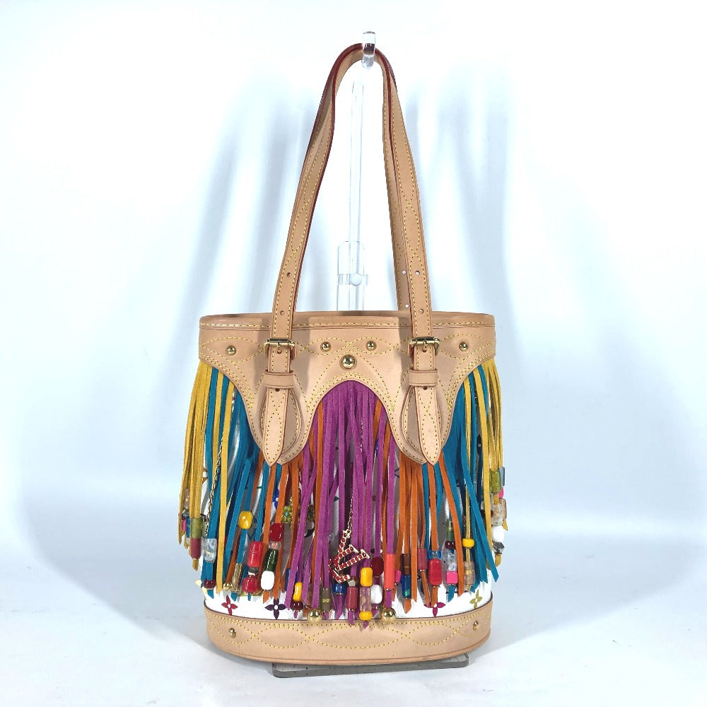 LOUIS VUITTON Shoulder Bag M40109 Monogram multicolor canvas white Monogram multicolor Bucket Flange Women Used Authentic