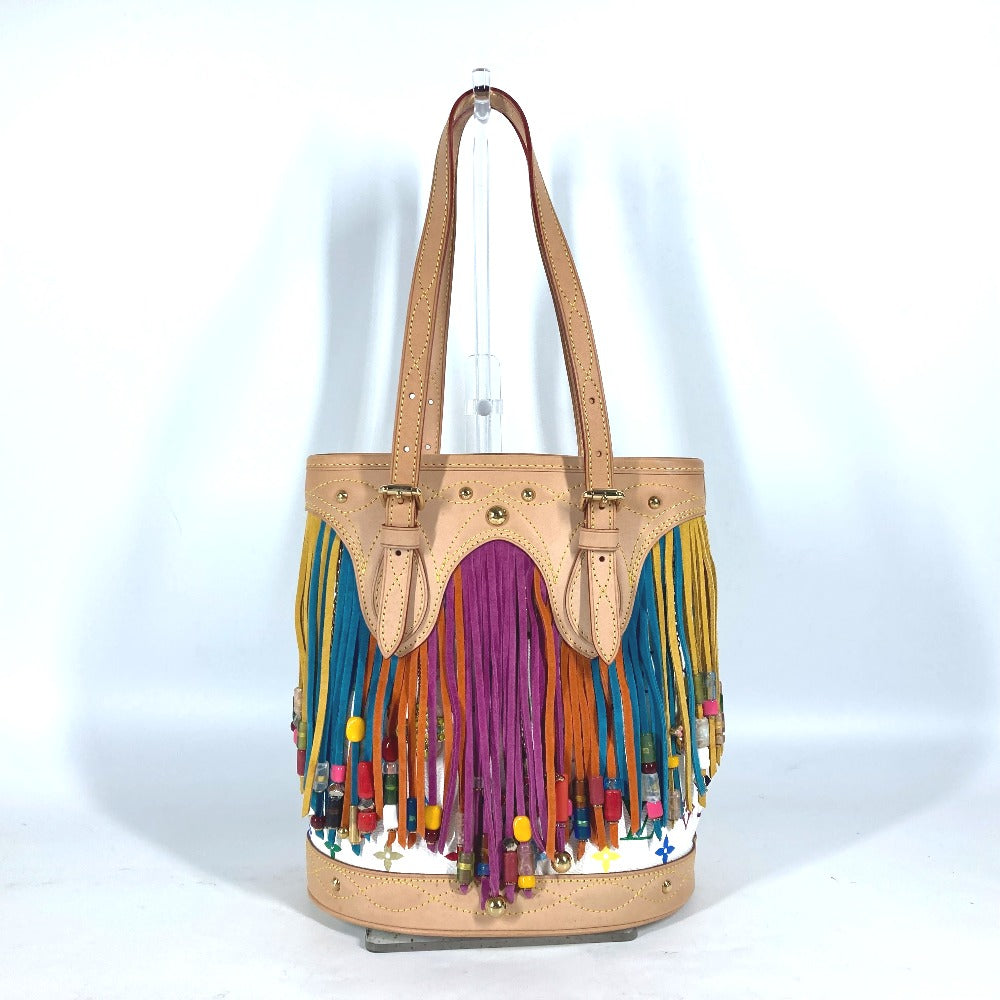 LOUIS VUITTON Shoulder Bag M40109 Monogram multicolor canvas white Monogram multicolor Bucket Flange Women Used Authentic