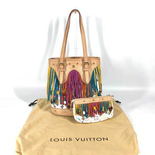 LOUIS VUITTON Shoulder Bag M40109 Monogram multicolor canvas white Monogram multicolor Bucket Flange Women Used Authentic