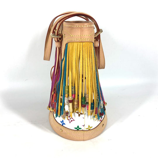 LOUIS VUITTON Shoulder Bag M40109 Monogram multicolor canvas white Monogram multicolor Bucket Flange Women Used Authentic