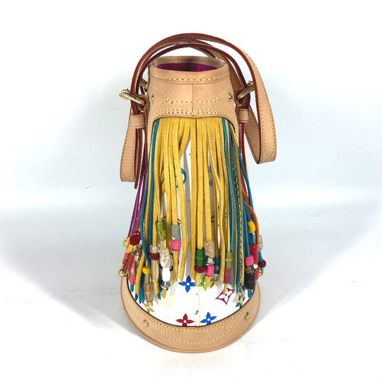 LOUIS VUITTON Shoulder Bag M40109 Monogram multicolor canvas white Monogram multicolor Bucket Flange Women Used Authentic