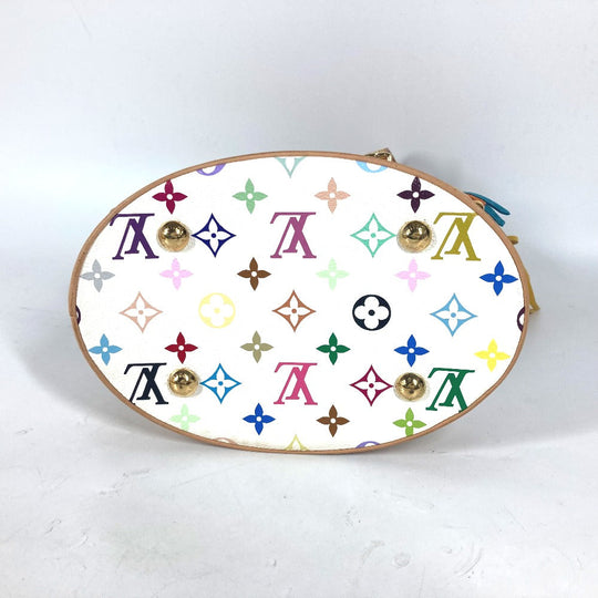 LOUIS VUITTON Shoulder Bag M40109 Monogram multicolor canvas white Monogram multicolor Bucket Flange Women Used Authentic