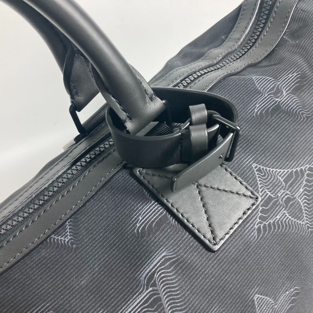 LOUIS VUITTON Boston Duffel bag M45602 Nylon black 3D monogram Keepall reversible bandouliere 50 mens Used Authentic