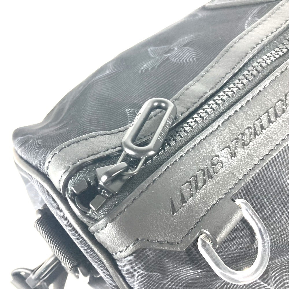 LOUIS VUITTON Boston Duffel bag M45602 Nylon black 3D monogram Keepall reversible bandouliere 50 mens Used Authentic