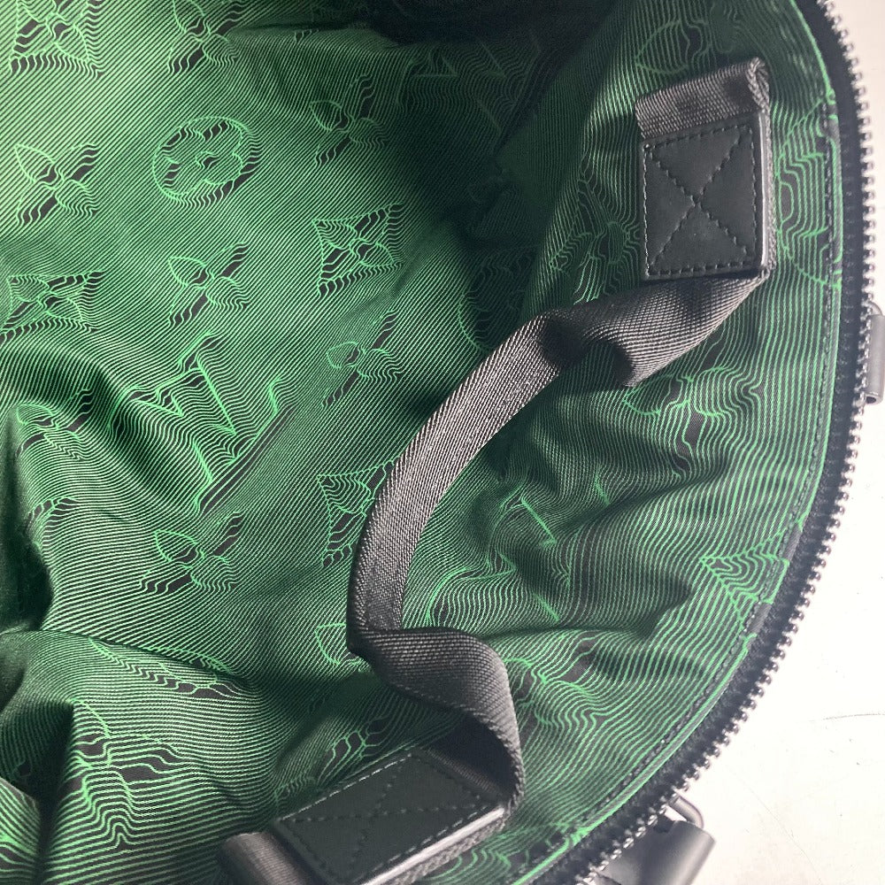 LOUIS VUITTON Boston Duffel bag M45602 Nylon black 3D monogram Keepall reversible bandouliere 50 mens Used Authentic
