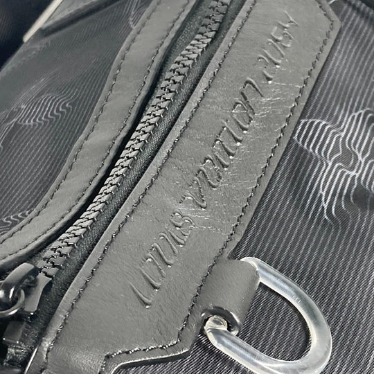 LOUIS VUITTON Boston Duffel bag M45602 Nylon black 3D monogram Keepall reversible bandouliere 50 mens Used Authentic