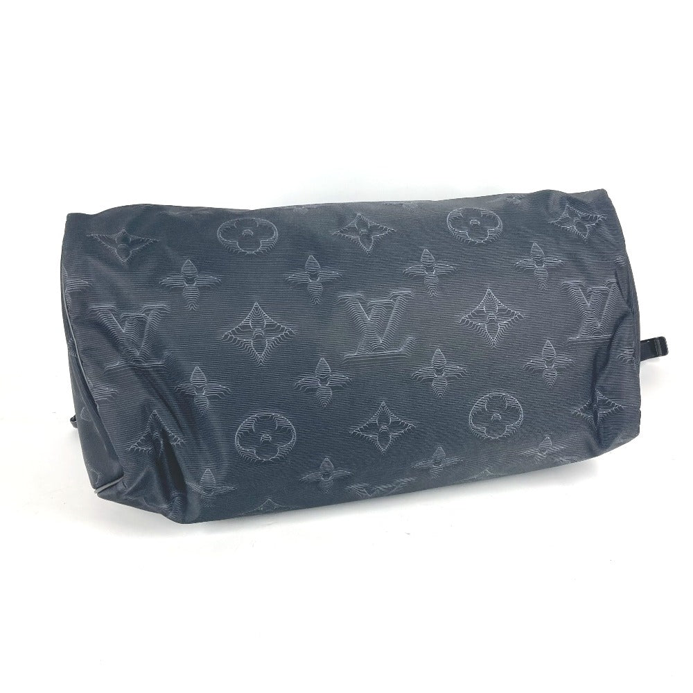LOUIS VUITTON Boston Duffel bag M45602 Nylon black 3D monogram Keepall reversible bandouliere 50 mens Used Authentic