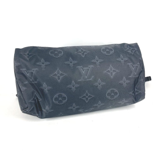 LOUIS VUITTON Boston Duffel bag M45602 Nylon black 3D monogram Keepall reversible bandouliere 50 mens Used Authentic