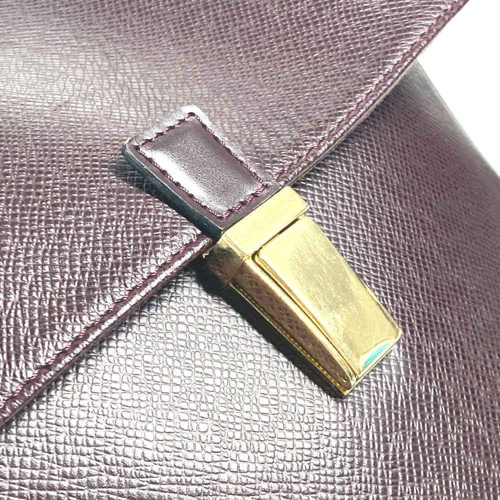 LOUIS VUITTON Shoulder Bag M30826 Taiga Leather purple Taiga Yaranga mens Used Authentic