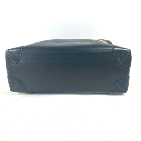 LOUIS VUITTON Handbag M30339 Taiga Leather black Taiga rainbow Steamer PM