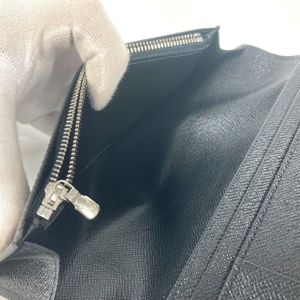 LOUIS VUITTON Long Wallet Purse N62665 Damier Grafitto Canvas black Damier Grafitte Portefeuille Brazza unisex(Unisex) Used Authentic