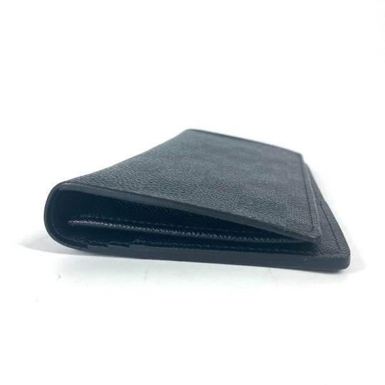 LOUIS VUITTON Long Wallet Purse N62665 Damier Grafitto Canvas black Damier Grafitte Portefeuille Brazza unisex(Unisex) Used Authentic
