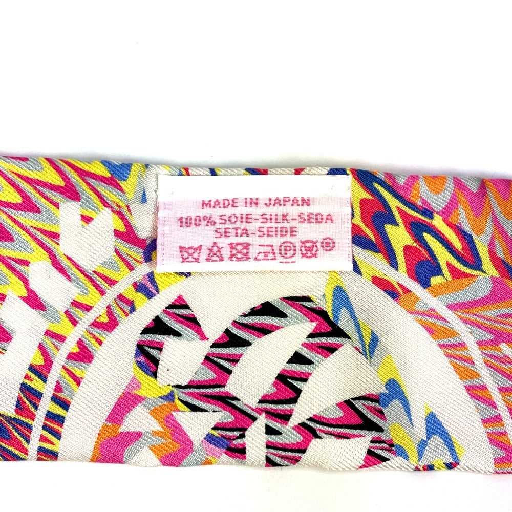 HERMES scarf silk pink 2022 limited model Kyoto Marble Twilly Twilly Women Used Authentic