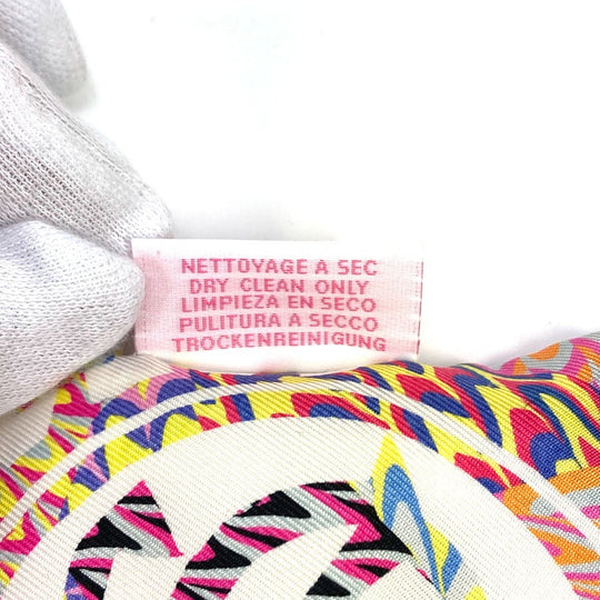 HERMES scarf silk pink 2022 limited model Kyoto Marble Twilly Twilly Women Used Authentic