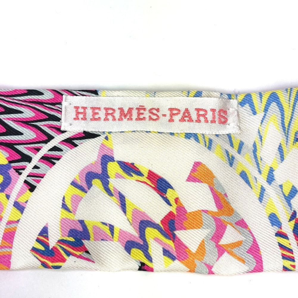 HERMES scarf silk pink 2022 limited model Kyoto Marble Twilly Twilly Women Used Authentic