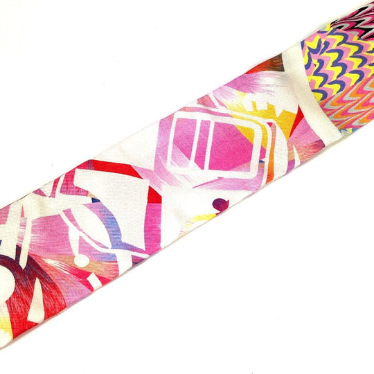 HERMES scarf silk pink 2022 limited model Kyoto Marble Twilly Twilly Women Used Authentic