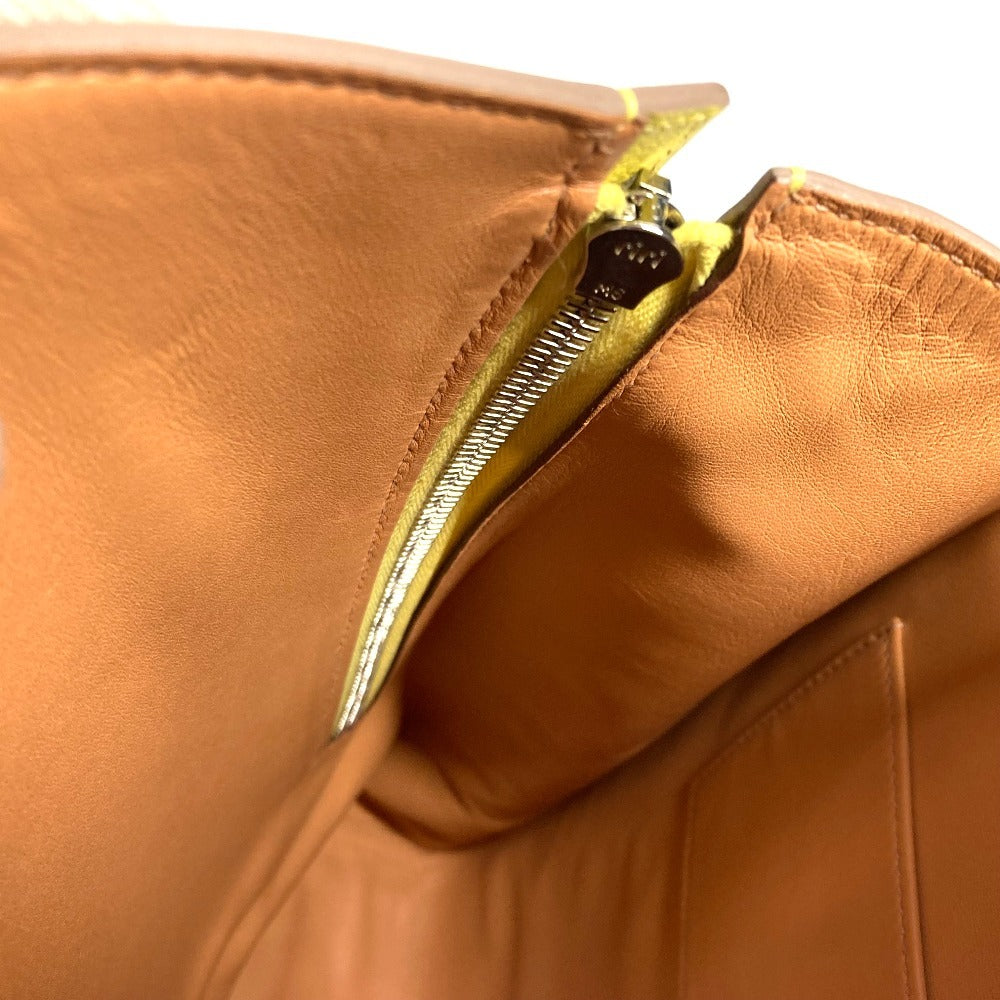 HERMES Backpack leather yellow Sac A Dos GR24 unisex(Unisex) Used Authentic