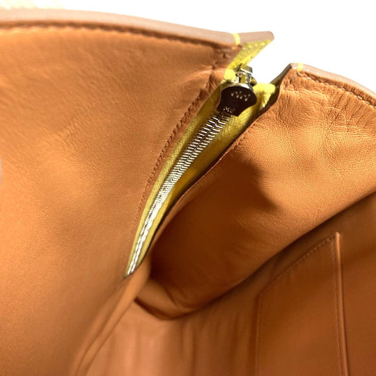 HERMES Backpack leather yellow Sac A Dos GR24 unisex(Unisex) Used Authentic