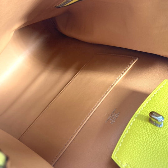 HERMES Backpack leather yellow Sac A Dos GR24 unisex(Unisex) Used Authentic