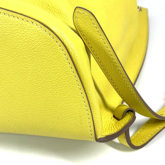 HERMES Backpack leather yellow Sac A Dos GR24 unisex(Unisex) Used Authentic