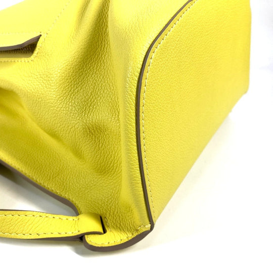 HERMES Backpack leather yellow Sac A Dos GR24 unisex(Unisex) Used Authentic