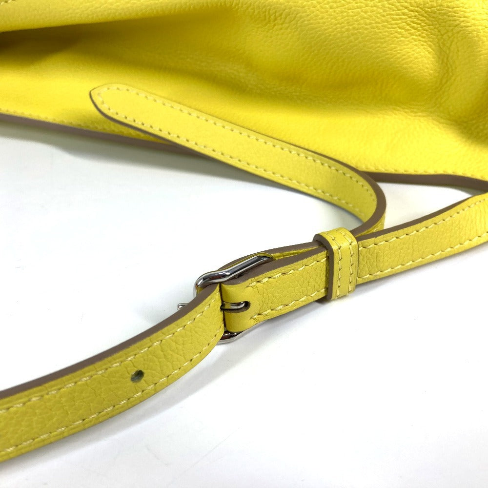 HERMES Backpack leather yellow Sac A Dos GR24 unisex(Unisex) Used Authentic