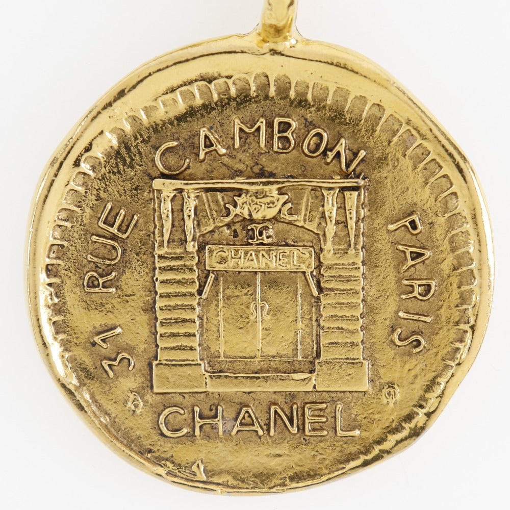 CHANEL Necklace Plated Gold gold coin 31 RUE CAMBON Women Used Authentic
