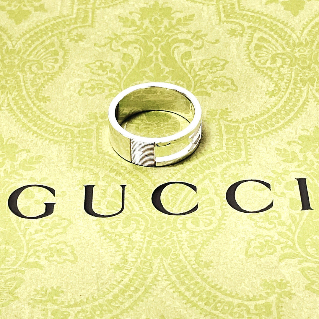 GUCCI Ring Silver925 Silver Branded Cutout G mens(Unisex) 21 Used Authentic