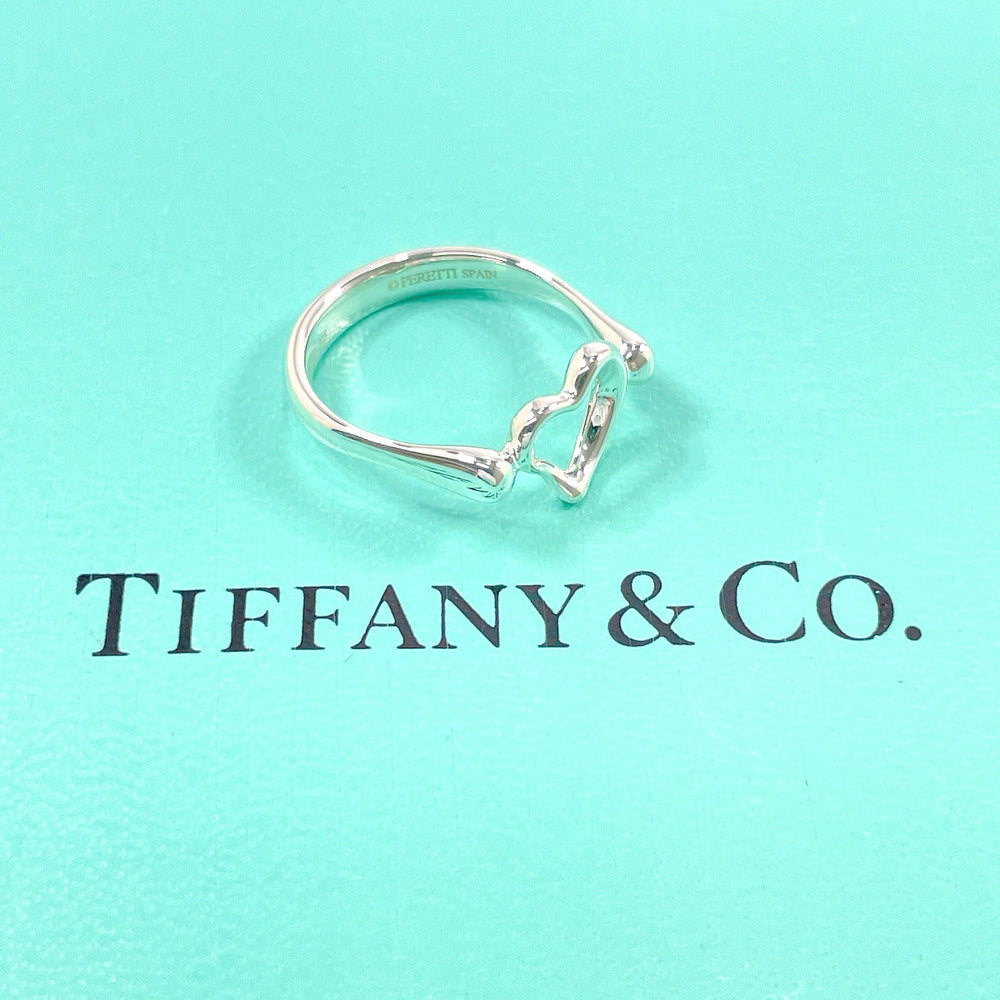 TIFFANY&Co. Ring Silver925 Silver El Saperetti Open heart Women Used Authentic