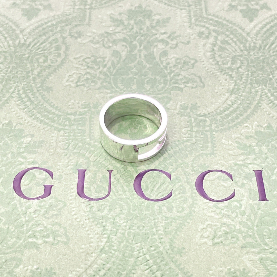 GUCCI Ring Silver925 Silver Branded Cutout G