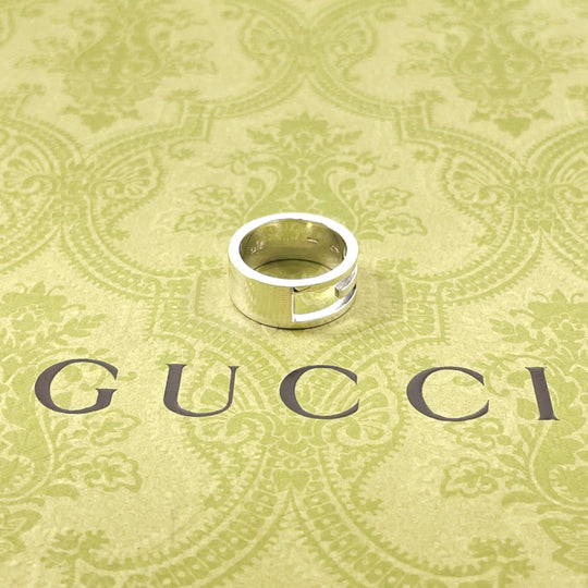 GUCCI Ring Silver925 Silver Branded Cutout G 10