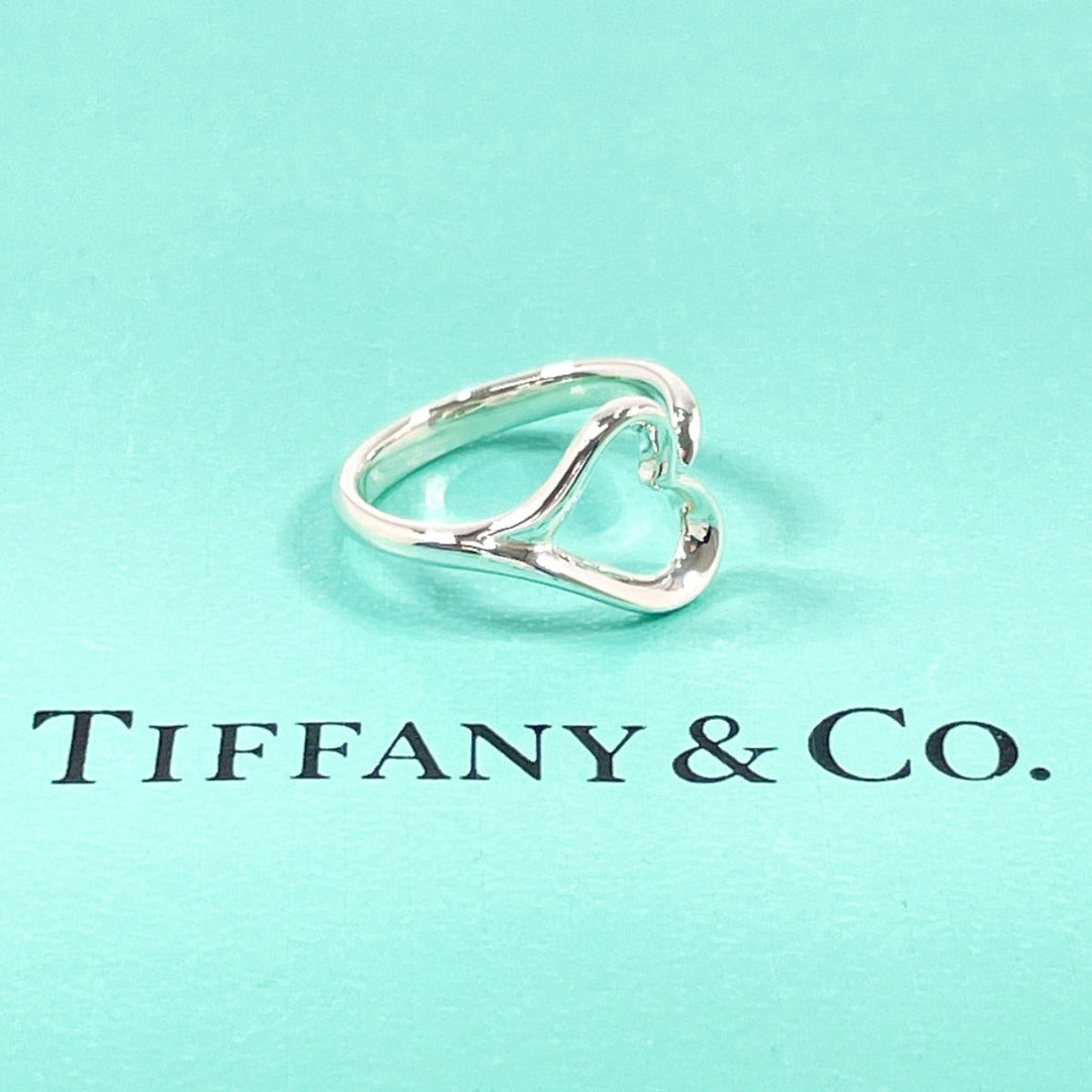 TIFFANY&Co. Ring Silver925 Silver El Saperetti Open heart Women Used Authentic