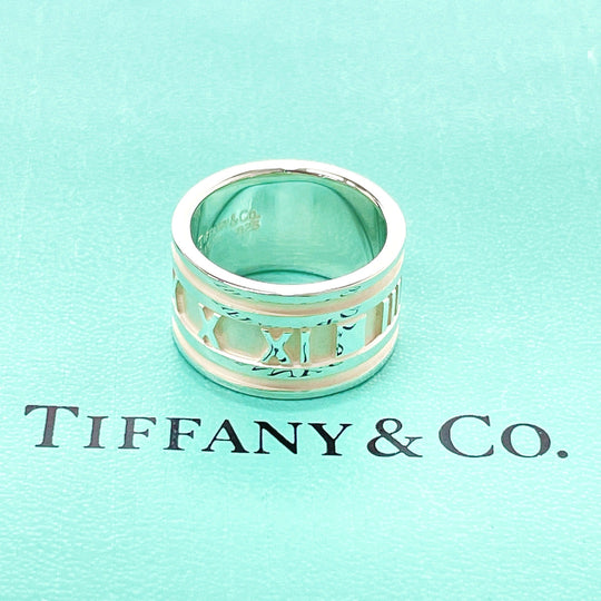 TIFFANY&Co. Ring Silver925 Silver Atlas Women Used Authentic