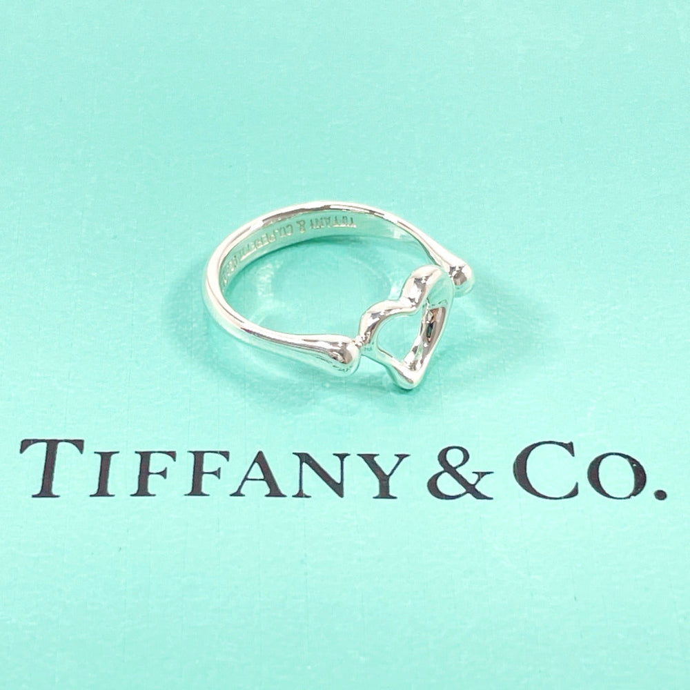 TIFFANY&Co. Ring Silver925 Silver El Saperetti Open heart Women Used Authentic