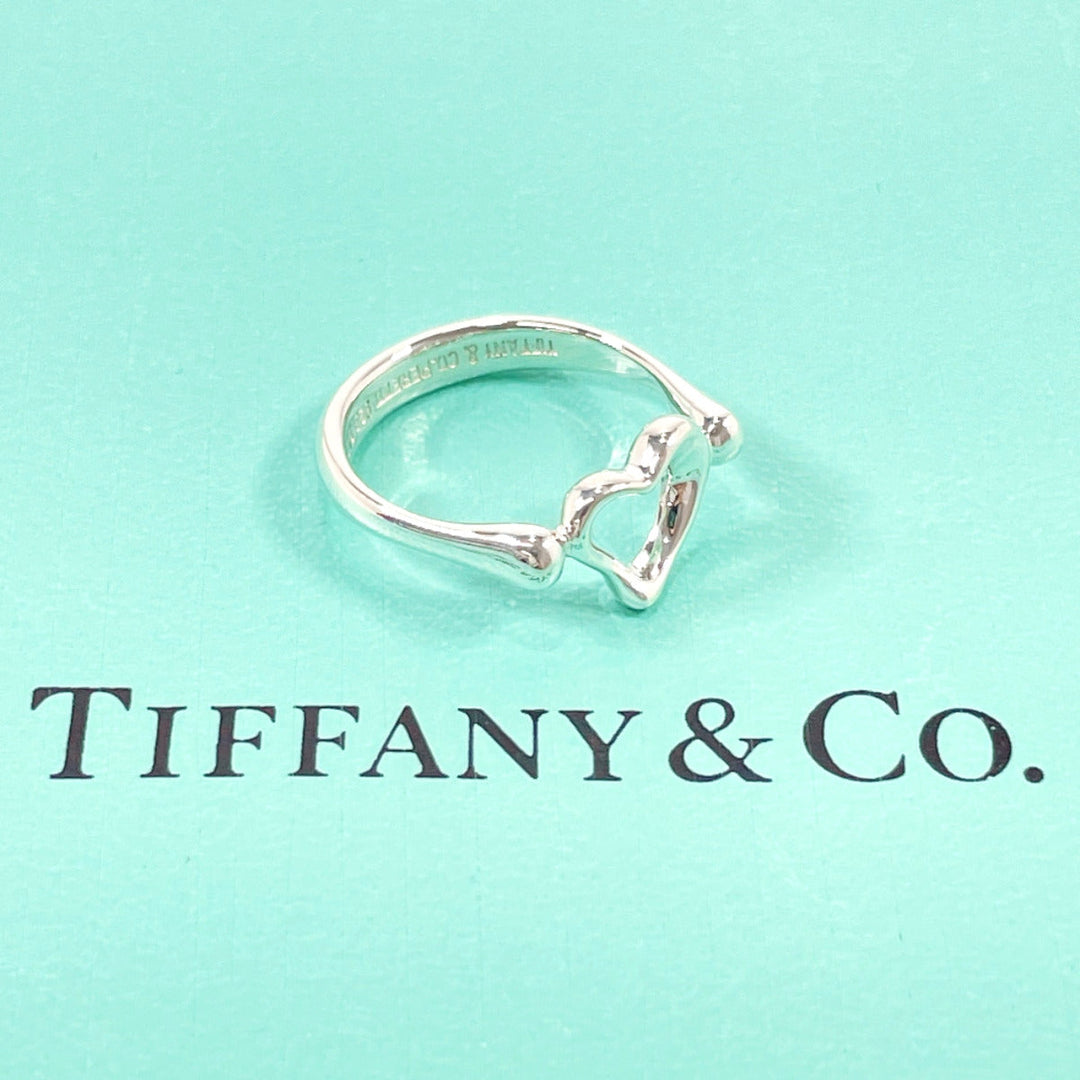 TIFFANY&Co. Ring Silver925 Silver El Saperetti Open heart Women Used Authentic