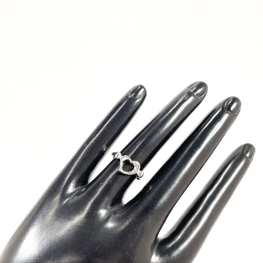 TIFFANY&Co. Ring Silver925 Silver El Saperetti Open heart Women Used Authentic