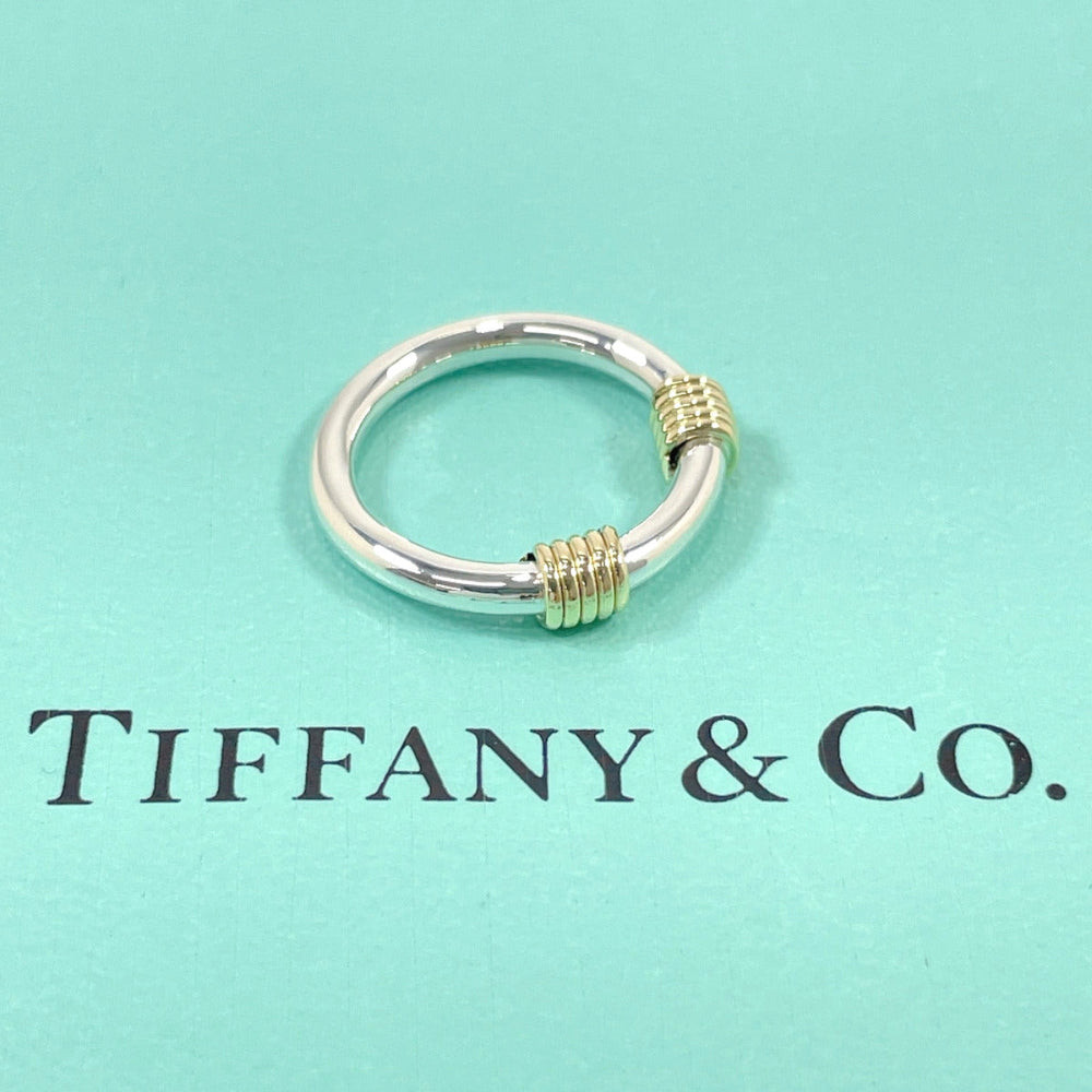 TIFFANY&Co. Ring Silver925, K18 Yellow Gold Silver Bandwidth 2 wire Women Used Authentic