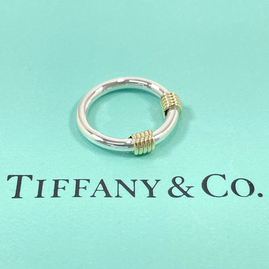 TIFFANY&Co. Ring Silver925, K18 Yellow Gold Silver Bandwidth 2 wire Women Used Authentic