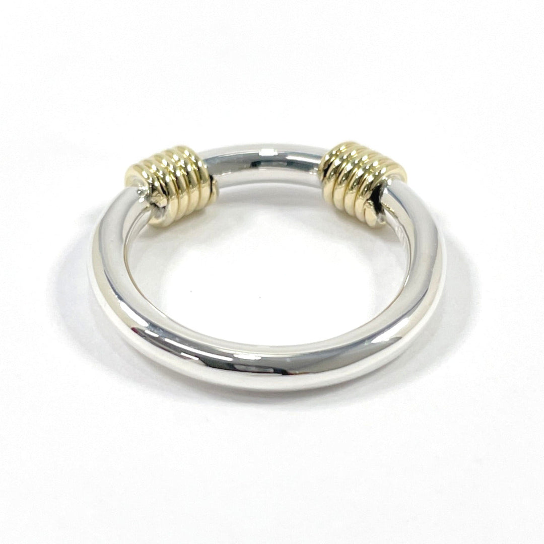 TIFFANY&Co. Ring Silver925, K18 Yellow Gold Silver Bandwidth 2 wire Women Used Authentic