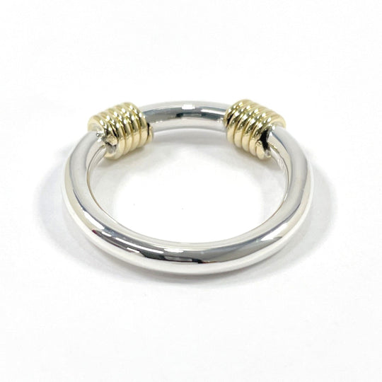 TIFFANY&Co. Ring Silver925, K18 Yellow Gold Silver Bandwidth 2 wire Women Used Authentic
