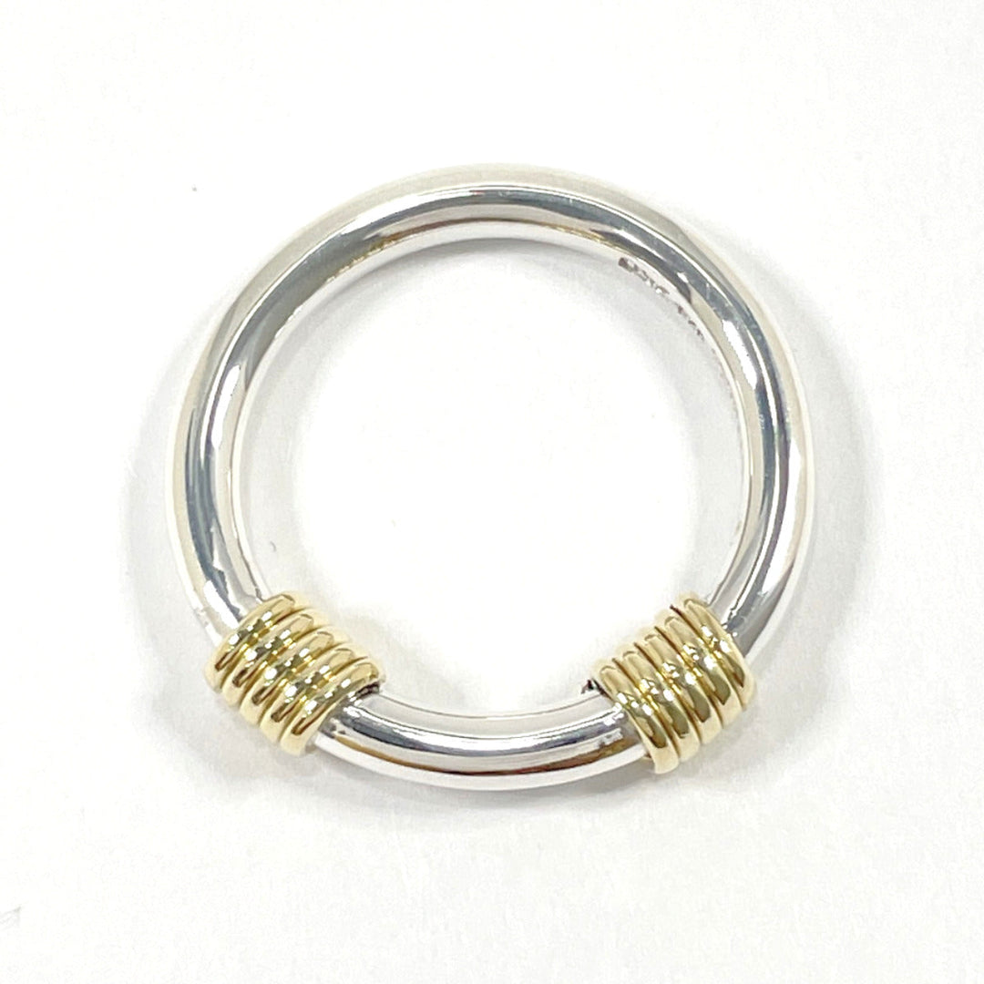 TIFFANY&Co. Ring Silver925, K18 Yellow Gold Silver Bandwidth 2 wire Women Used Authentic