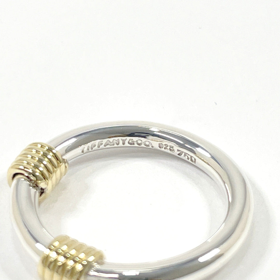 TIFFANY&Co. Ring Silver925, K18 Yellow Gold Silver Bandwidth 2 wire Women Used Authentic