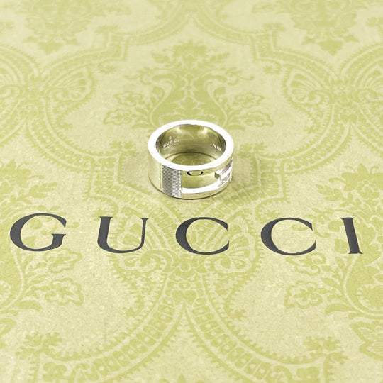 GUCCI Ring Silver925 Silver Branded Cutout G