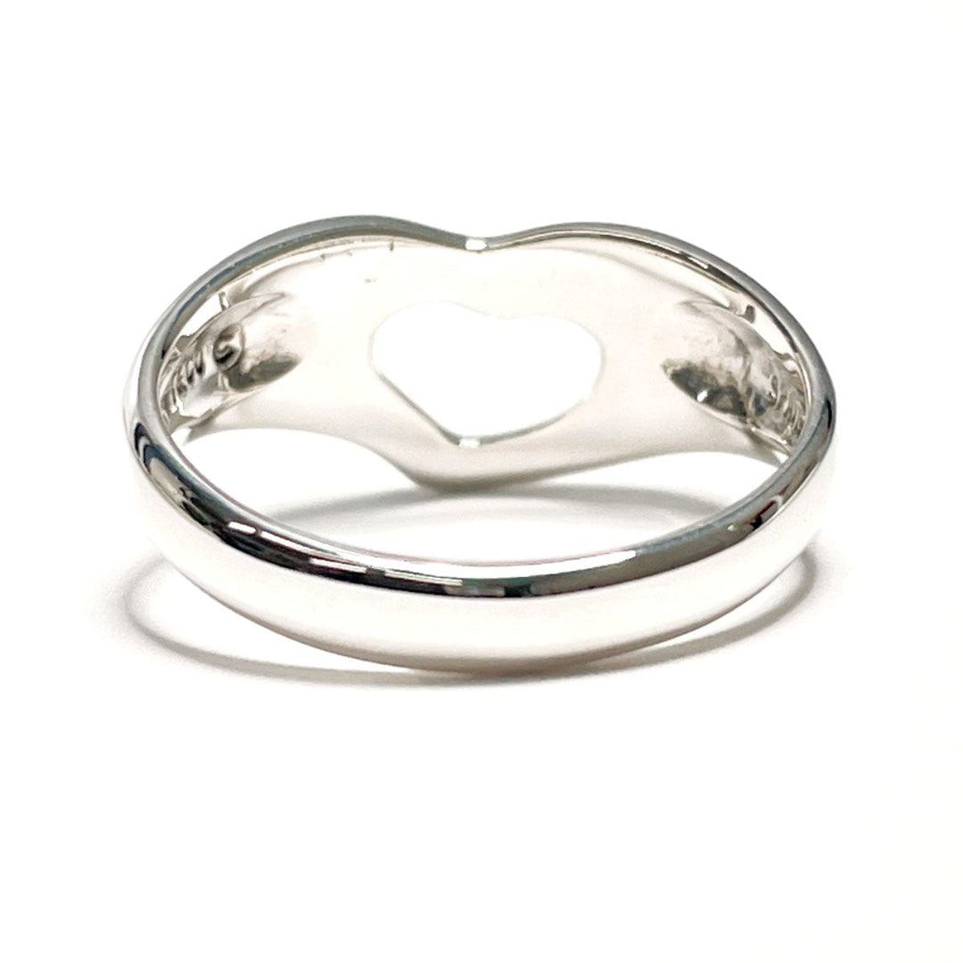 TIFFANY&Co. Ring Sterling Silver Silver El Saperetti Open heart Women Used Authentic
