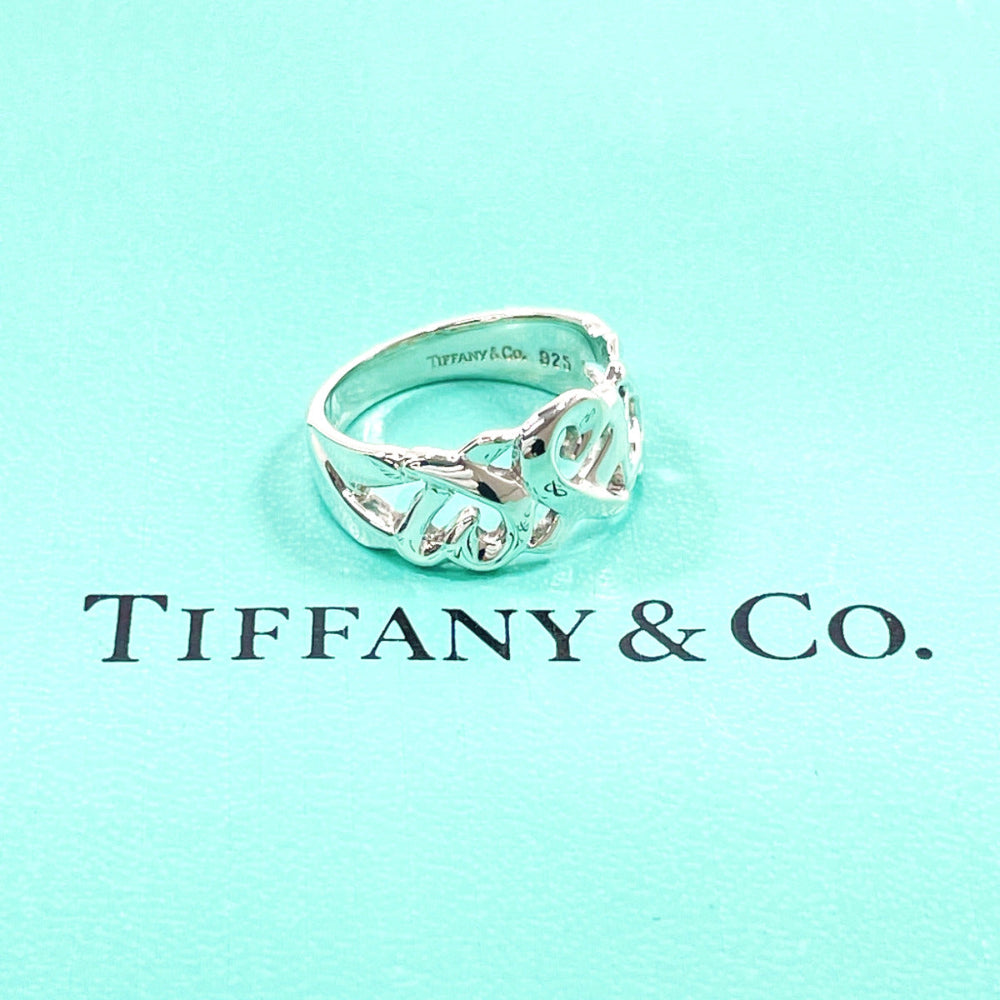 TIFFANY&Co. Ring Silver925 Silver Paloma Picasso Triple rubbing heart Women Used Authentic